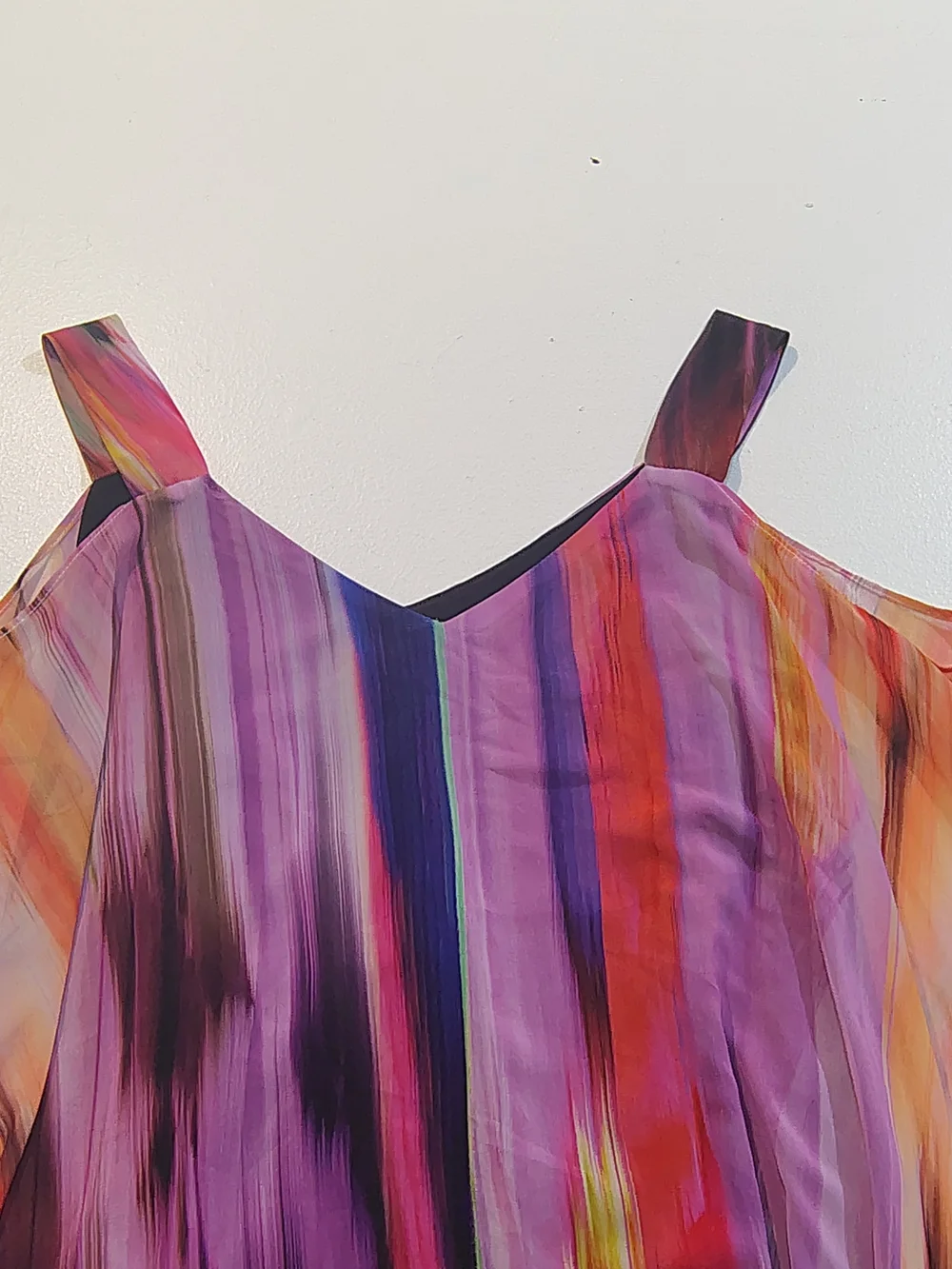 Signature by Robbie Bee Multicolor Pink Purple Cold-Shoulder Maxi Dress - Picture 7 of 14